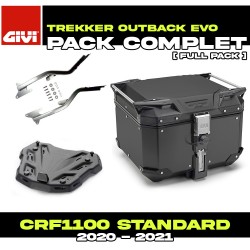 PACK-1179FZ-OBKEV42B : Pack Top-Case Givi Trekker Outback Evo Smart 42L Negro Honda CRF Africa Twin