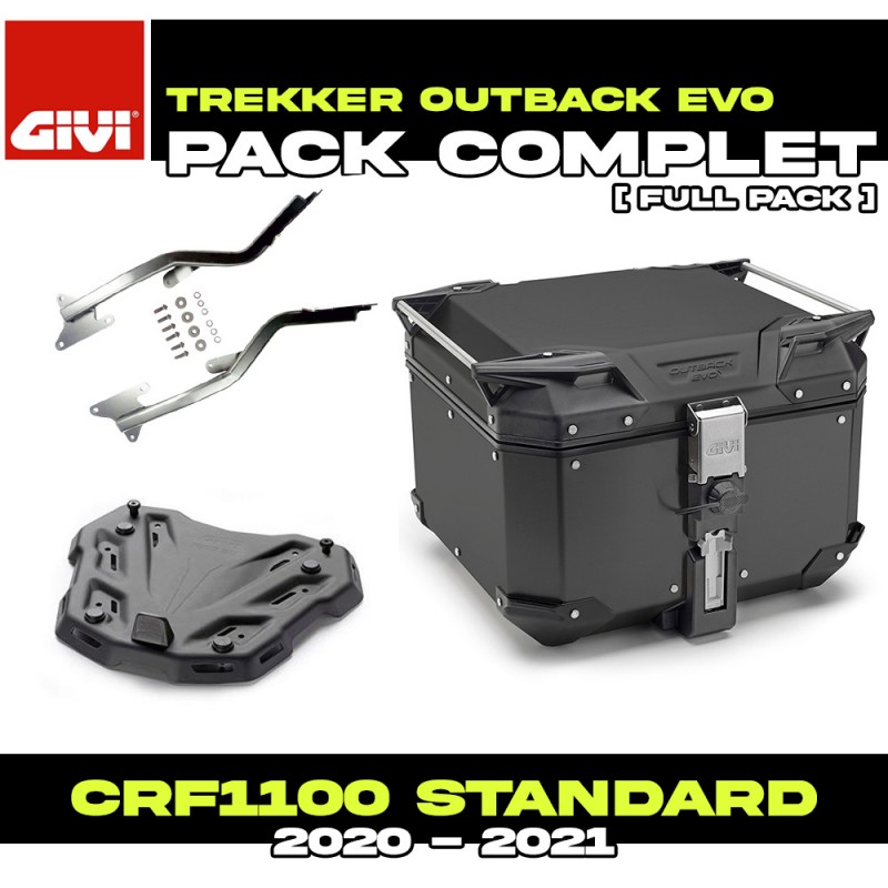 PACK-1179FZ-OBKEV42B : Pacchetto Top-Case Givi Trekker Outback Evo Smart 42L Nero Honda CRF Africa Twin PACK-1179FZ-OBKEV42B : Pacchetto Top-Case Givi Trekker Outback Evo Smart 42L Nero Honda CRF Africa Twin