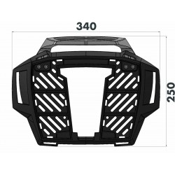 65595120101 : Support de top-case Hepco-Becker Alurack 2018 Africa Twin CRF