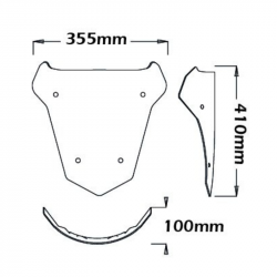 SC196-FS : Cupolino basso Isotta Honda CRF Africa Twin