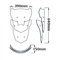 SC199 : Parabrisas ajustable Isotta Honda CRF Africa Twin