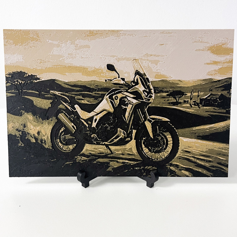 3DMP-LMT-AFRICA-1 : Plaque 3D Africa Twin Tribute Edition Limitée Africa Twin CRF