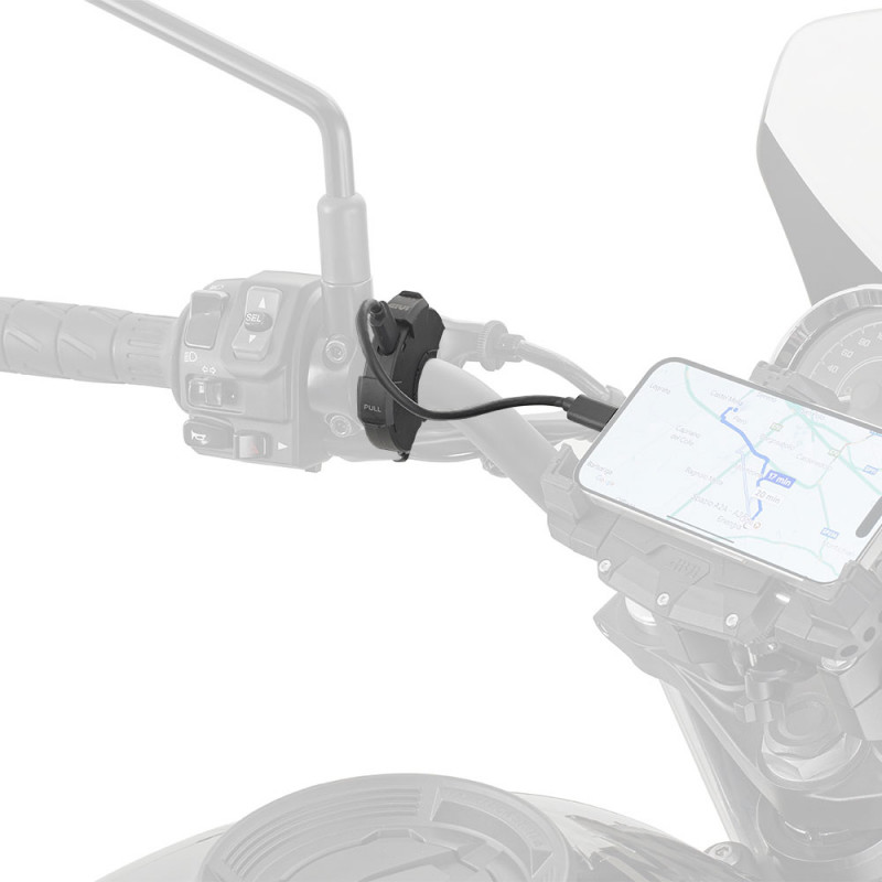 S120 : Prise USB & USB-C de guidon Givi Africa Twin CRF