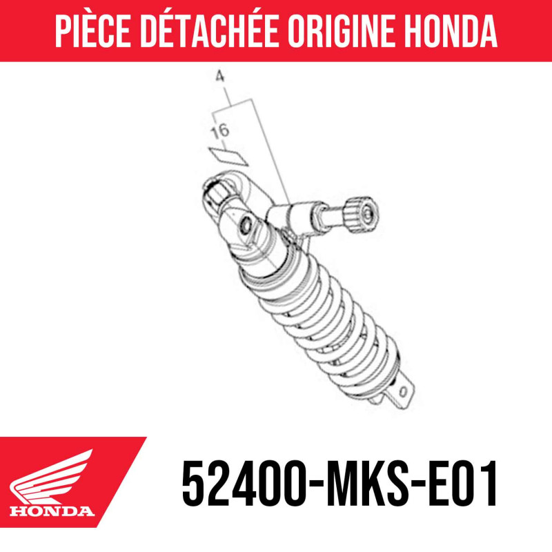 52400-MKS-E01 : Amortisseur Honda 2020 Africa Twin CRF