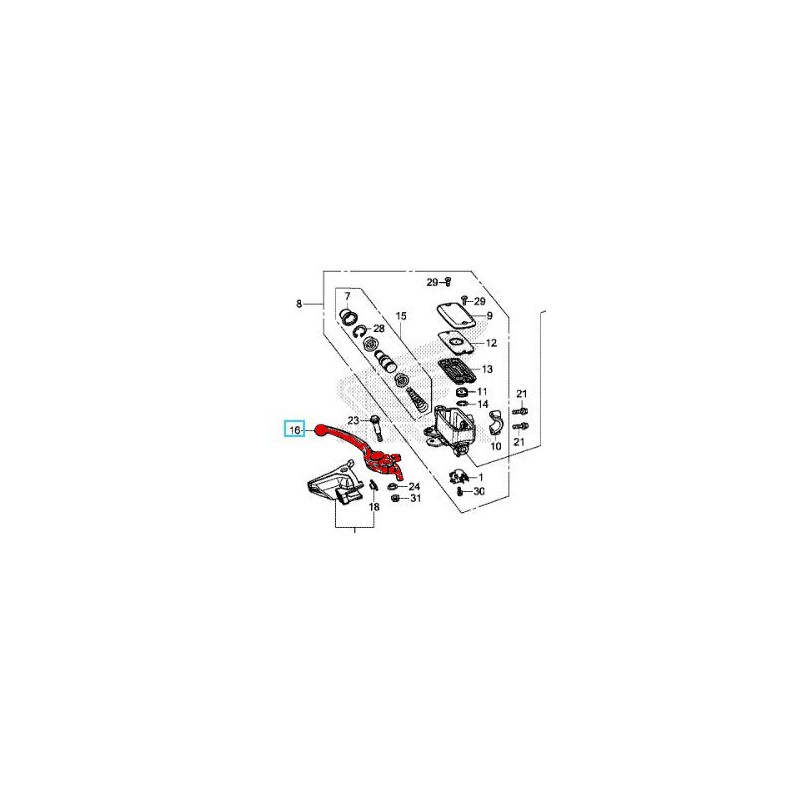 53170-MEJ-016 : Originale Honda Bremshebel Honda CRF Africa Twin