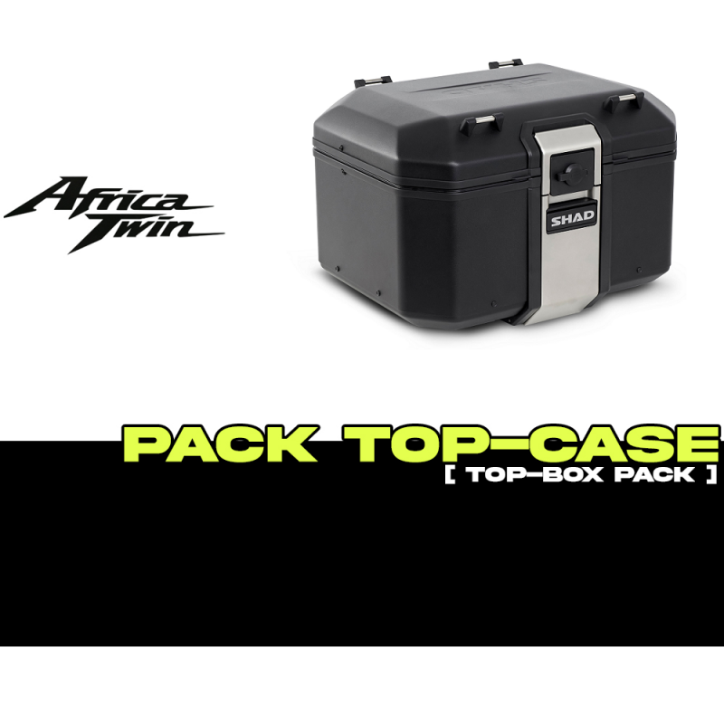 PACK-H0CR12ST-D0TR48100B : Pacchetto Top Case Shad Terra 48L Nero Africa Twin CRF