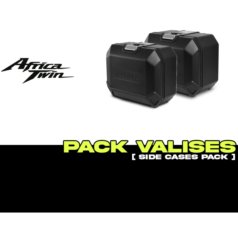 PACK-H0DV104P-D0TR47/36100B : Pack Valises latérales Shad Terra TR47 + TR36 Noir Africa Twin CRF