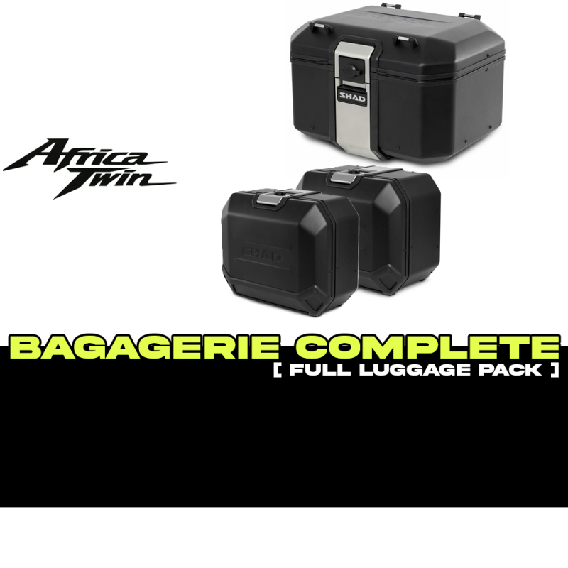 PACK-H0CR12/H0FR19-D0TR48/47/36B : Pack Equipaje Shad Terra 48/47/36L Negro Africa Twin CRF