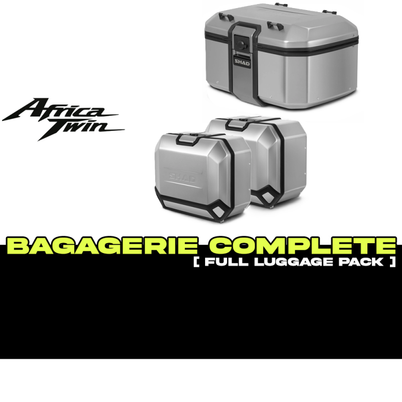 PACK-H0DV10-D0TR55/47/36 : Set Borse Shad Terra 55/47/36L Alluminio Africa Twin CRF