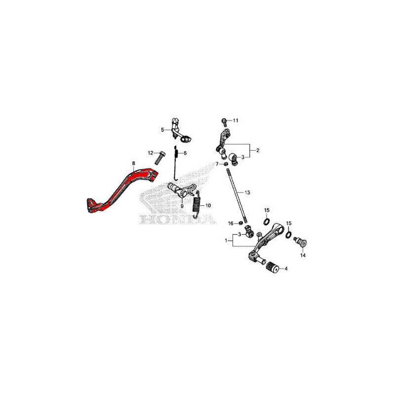 46500-MJP-G50 : Pédale de frein origine Honda Honda CRF Africa Twin