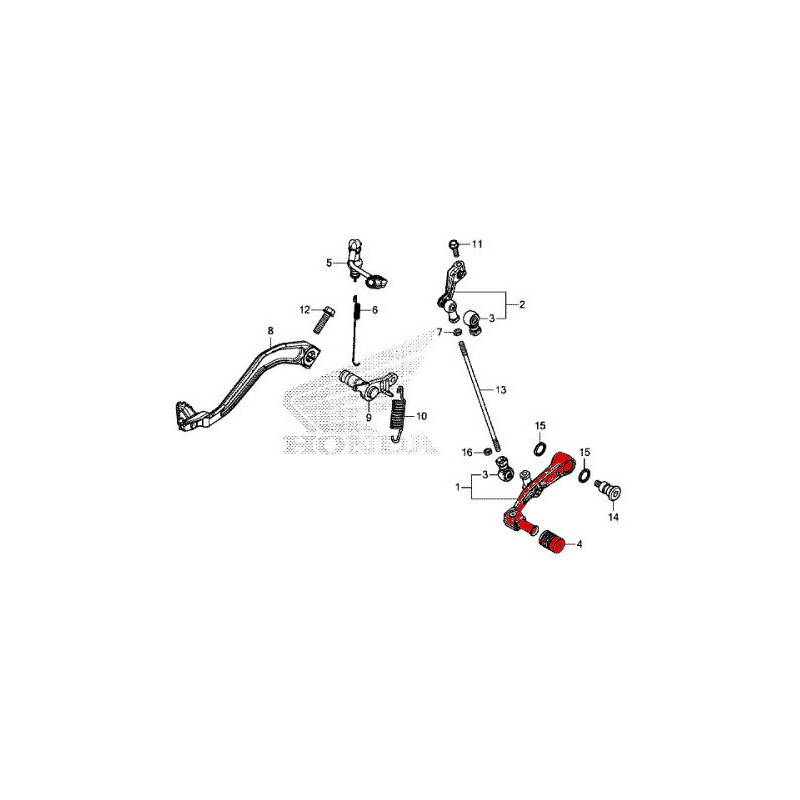 24705-MJP-G50 + 24781-KE1-000 : Sélecteur de vitesse origine Honda Honda CRF Africa Twin