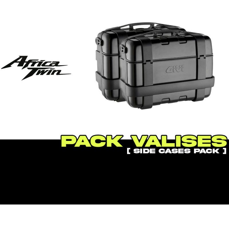 PACK-PLO1179MK-TRK33/46B : Givi Trekker 33/46L Side Cases Pack Black Africa Twin CRF