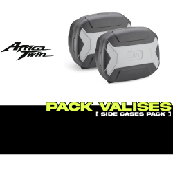PACK-PLR1144-TRK35BNPACK2 : Paquete de Alforjas Laterales Givi Trekker II Aluminio Africa Twin CRF