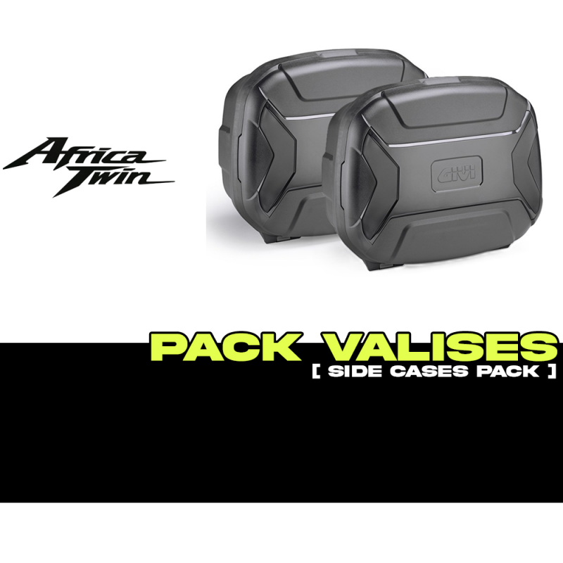 PACK-PLO1178MK-TRK35BBPACK2 : Givi Trekker II Black Side Case Pack Africa Twin CRF
