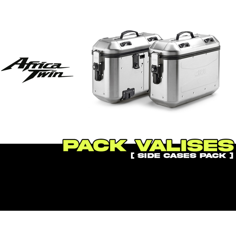 PACK-PLO1178MK-DLMK36APACK2 : Pack Valises latérales Givi Trekker Dolomiti 36L Alu Africa Twin CRF