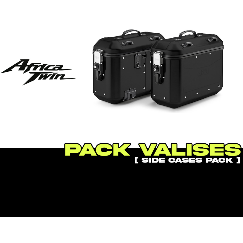PACK-PLR1144-DLMK36BPACK2 : Pack Valises latérales Givi Trekker Dolomiti 36L Noir Africa Twin CRF