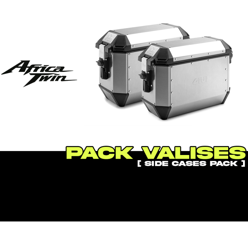 PACK-PLO1179MK-ALA36APACK2 : Set Borse Laterali Givi Alaska 36L Alluminio Africa Twin CRF