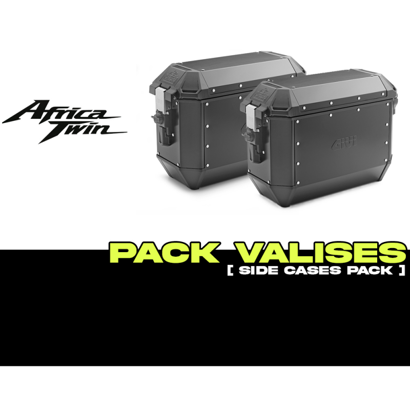 PACK-PLO1178MK-ALA36BPACK2 : Givi Alaska 36L Black Side Cases Pack Africa Twin CRF