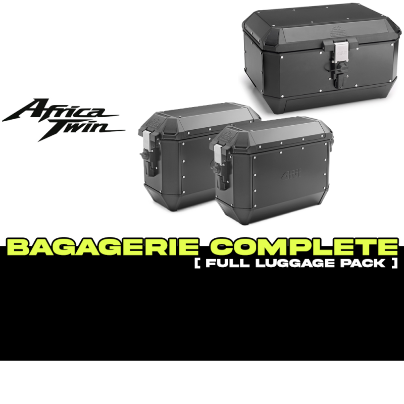 PACK-1144-ALA56/36B : Set Valigie Givi Trekker Alaska 56+36 Nero Africa Twin CRF