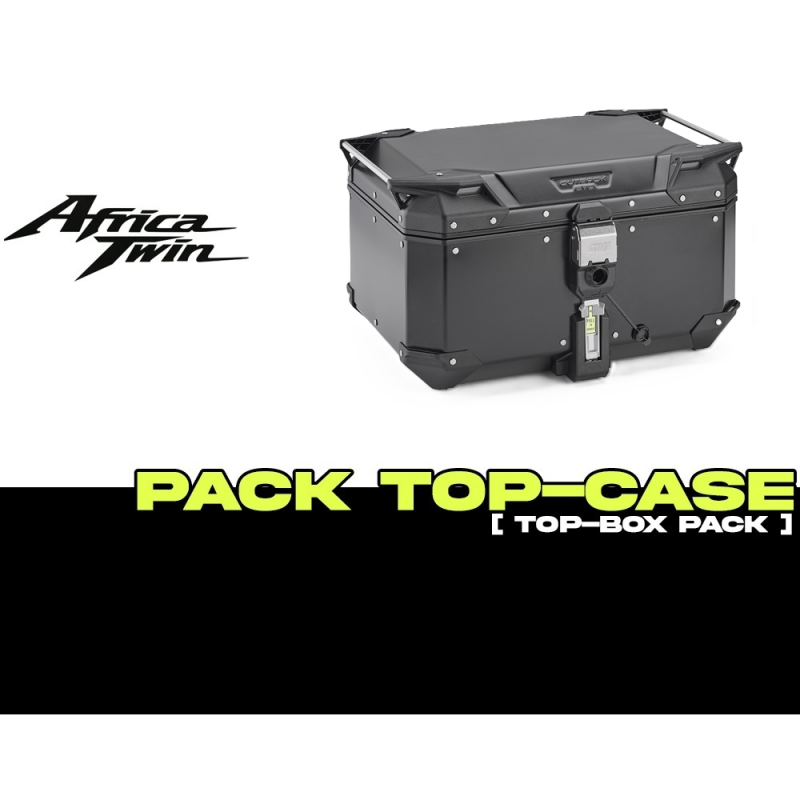 PACK-SR1144-OBKEV58B : Set Top-Case Givi Trekker Outback Evo Smart 58L Nero Africa Twin CRF