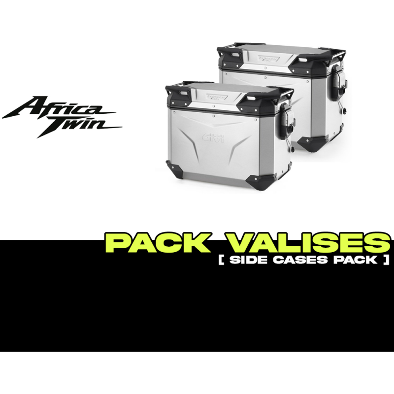 PACK-PL1161CAM-OBKEV44AAPACK2 : Givi Trekker Outback Evo Smart 44L Aluminum Side Case Set Africa Twin CRF