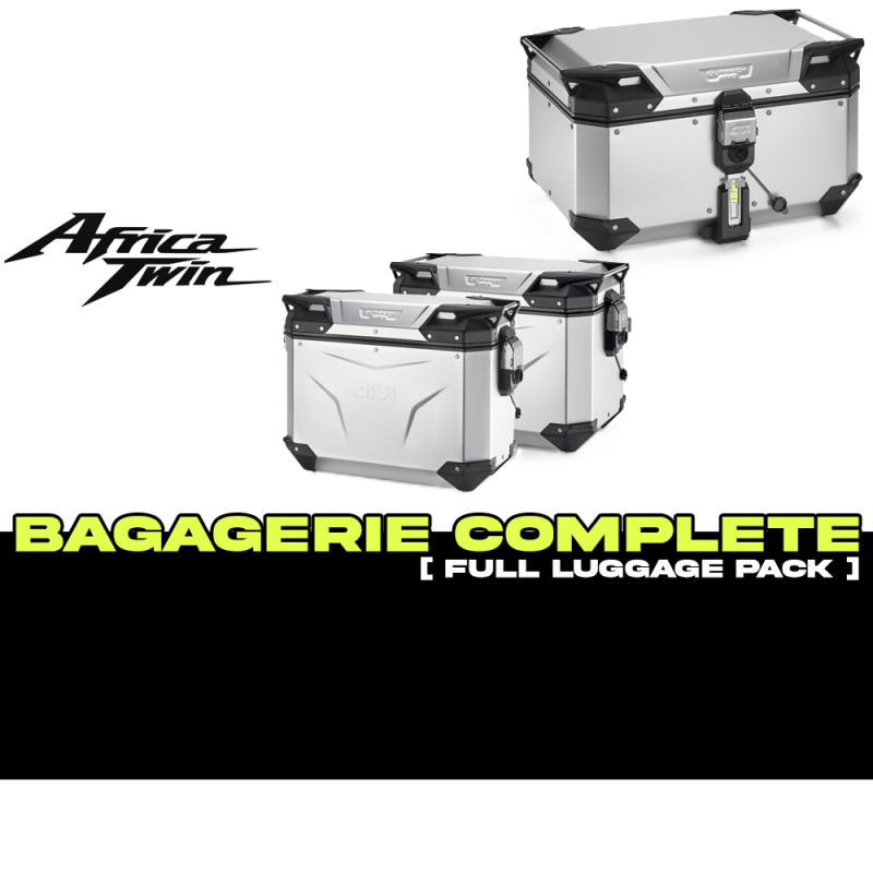 PACK-1162/1161-OBKEVAA : Givi Trekker Outback Evo Smart Aluminum Luggage Pack Africa Twin CRF