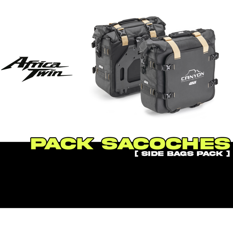 PACK-PLR1161-GRT720B : Givi Canyon GRT720B Side Pannier Set Africa Twin CRF