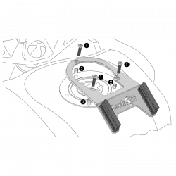 50695210001 : Attacco serbatoio Hepco-Becker BASIC 2020 Africa Twin CRF