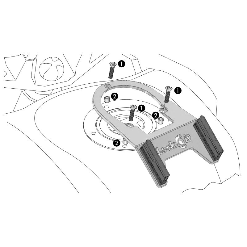 50695210001 : Attacco serbatoio Hepco-Becker BASIC 2020 Africa Twin CRF