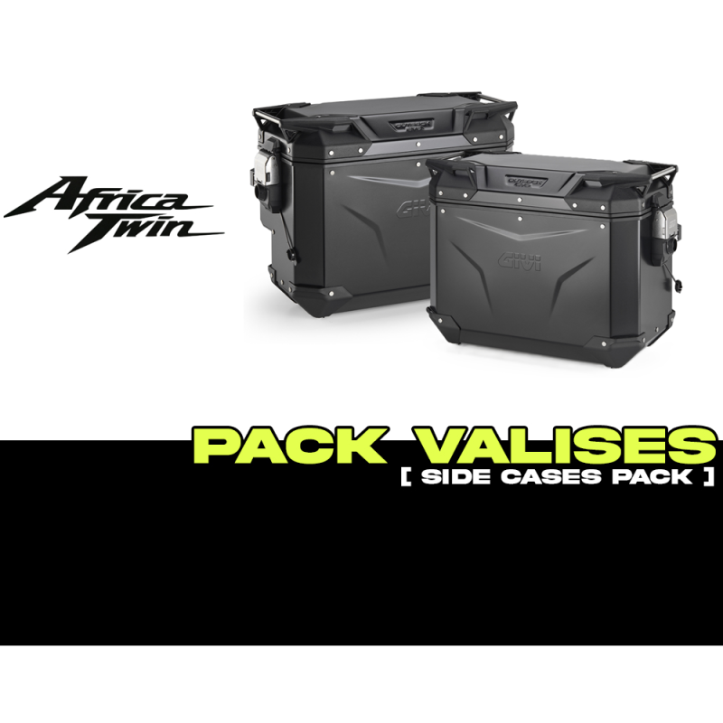 PACK-PLOS1178CAM-OBKEVS40/44B : Givi Trekker Outback Evo Smart 40/44L Seitenkoffer Set Schwarz Africa Twin CRF