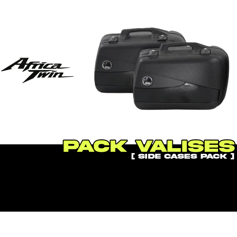 PACK-6539940001-JFLASH40-N : Hepco-Becker Junior Flash 40L Black Side Cases Pack Africa Twin CRF