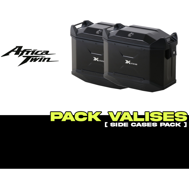 PACK-65395220001-XCEED38-N : Set Valigie Laterali Hepco-Becker Xceed 38L Nero Africa Twin CRF