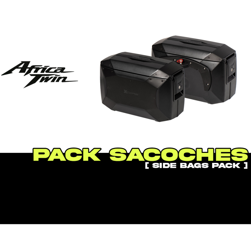 PACK-63095490001-XCORE-N : Pack sacoches latérales Hepco-Becker Xcore Noir Africa Twin CRF