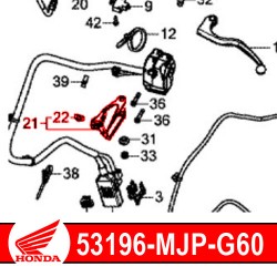 53191-MJP-G60 : Supporti para-mani originali Honda Honda CRF Africa Twin