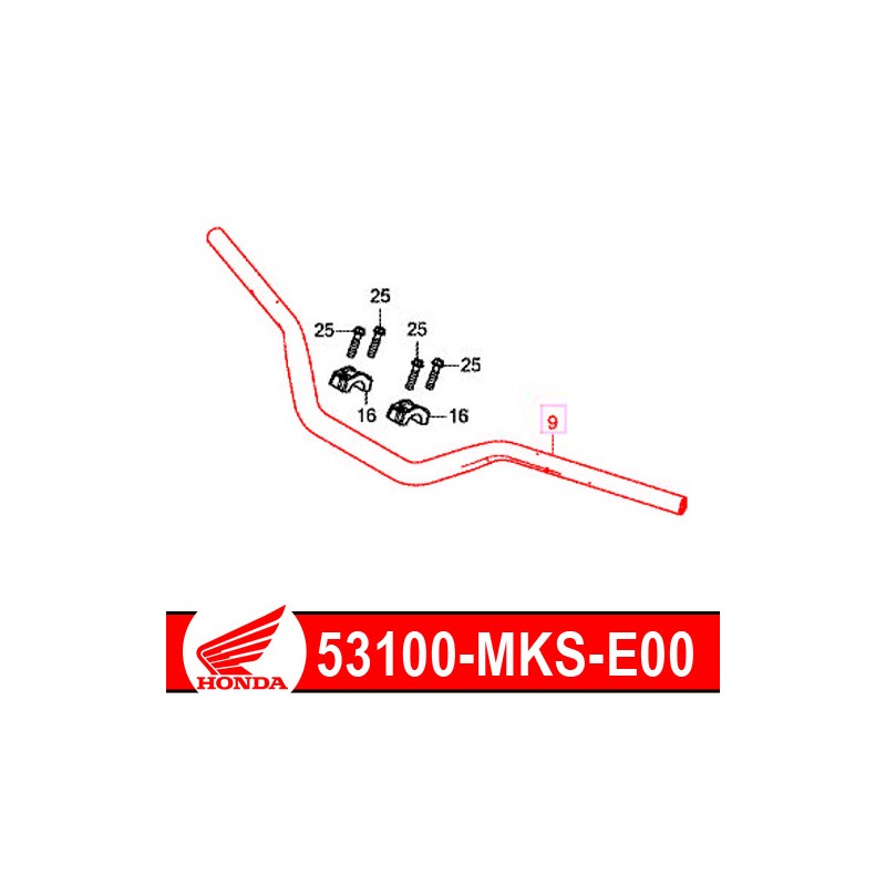 53100-MKS-E00 : Honda genuine handlebar 2020 Honda CRF Africa Twin