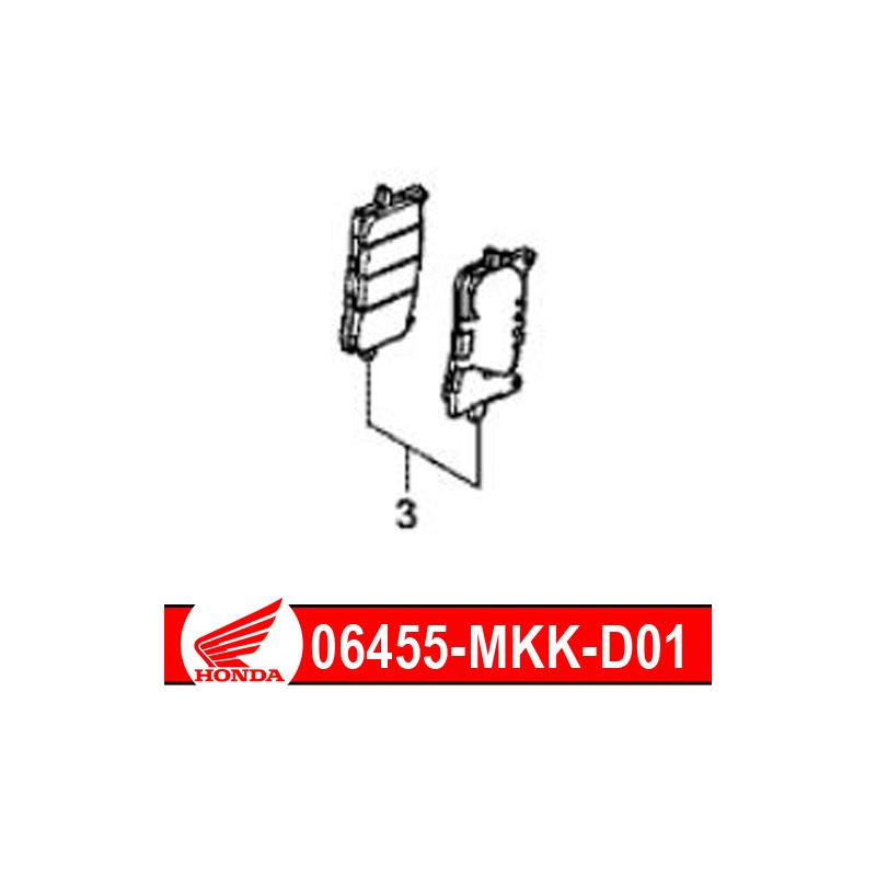 06455-MKK-D01 : Plaquettes de frein avant origine Honda 2020 Honda CRF Africa Twin