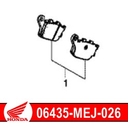 06435-MEJ-026 : Honda Rear Brake Pads Honda CRF Africa Twin