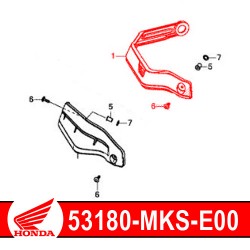 53180-MKS-E00 + 90112-MGS-D30 : Paramani originale Honda 2020 Africa Twin CRF