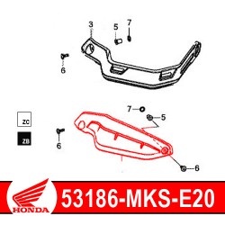 53186-MKS-E20 : Extension de protège-main origine Honda 2020 Honda CRF Africa Twin