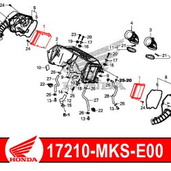 17210-MKS-E00 (x2) : Filtro dell'aria originale Honda 2020 Africa Twin CRF