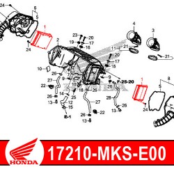 17210-MKS-E00 (x2) : Honda genuine air filter 2020 Honda CRF Africa Twin