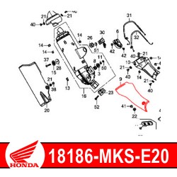 18186-MKS-E20 : Honda genuine exhaust manifold guard 2020 Honda CRF Africa Twin