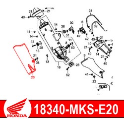 18340-MKS-E20 : Honda genuine exhaust guard 2020 Honda CRF Africa Twin