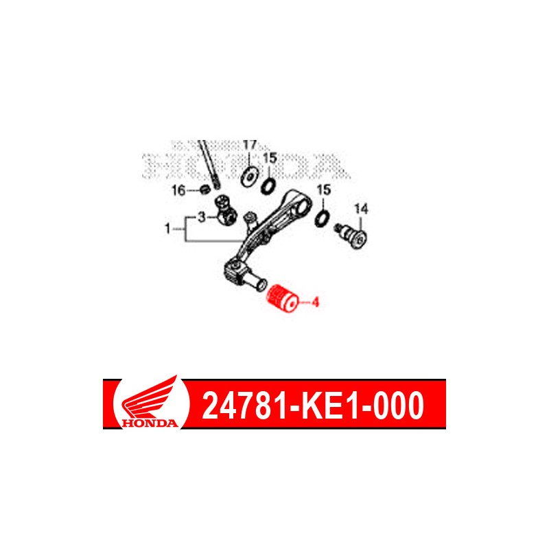 24781-KE1-000 : Honda genuine clutch pedal rubber 2020 Honda CRF Africa Twin