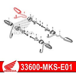 33600-MKS-E01 : 2020 Honda Original Turn Signal Honda CRF Africa Twin