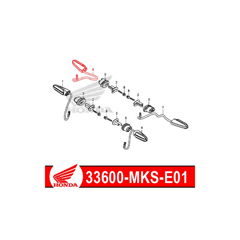 33600-MKS-E01 : Clignotant origine Honda 2020 Honda CRF Africa Twin