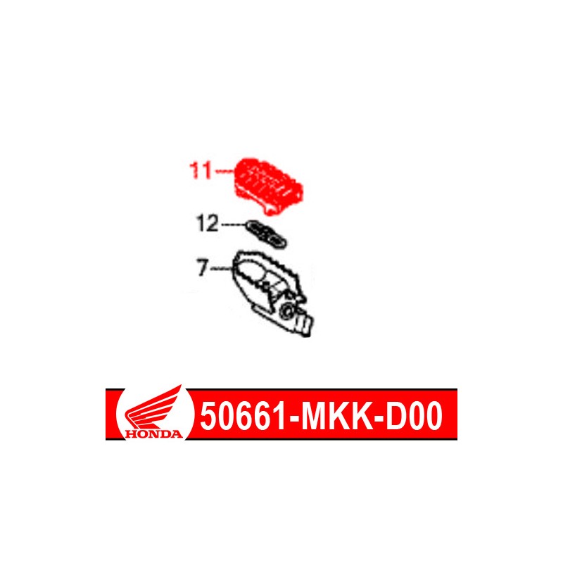 50661-MKK-D00 : Caoutchouc de repose-pied Honda 2020 Honda CRF Africa Twin