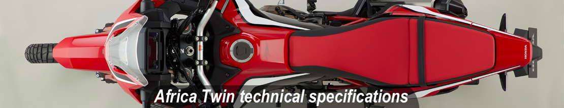 Technical specifications of Africa Twin CRF1000 and CRF1100